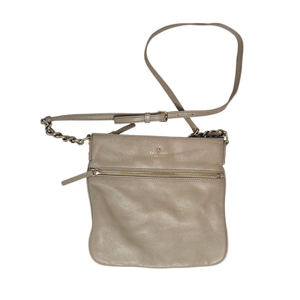 Kate Spade Cobble Hill Ellen Crossbody Bag Beige Pebbled Leather Purse PXRU2233